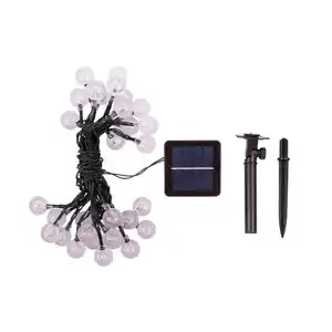 Light & More LED Solar-Lichterkette Birnchen 8,7 m warmweiß mit Fernbedienung