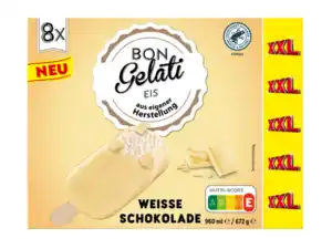 XXL Bon Gelati Stieleis Weisse Schokolade