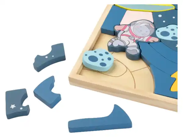Bild 3 von Playtive Beschäftigungsboard / Space Puzzle, aus Holz