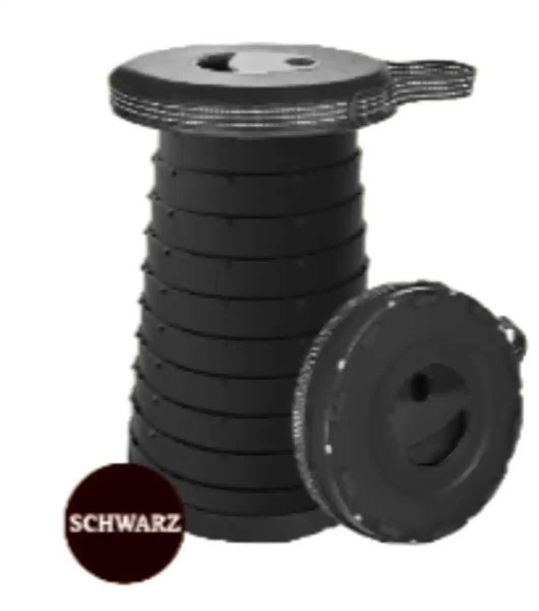 Bild 1 von Tim Garden Klapphocker höhenverstellbar D26xH42cm 3fa. Farbe: schwarz