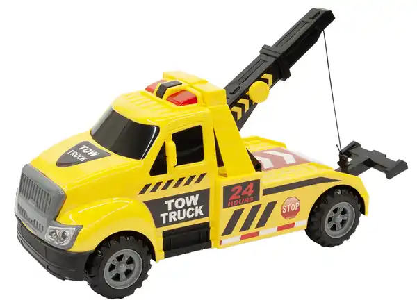 Bild 1 von Einsatzfahrzeug 1:14 mit Licht & Ton 6fach. sort. Inhalt: Abschleppwagen