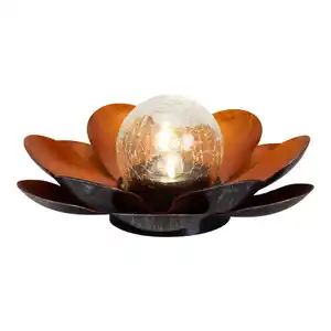 Light & More LED Solarleuchte Seerose kupfer