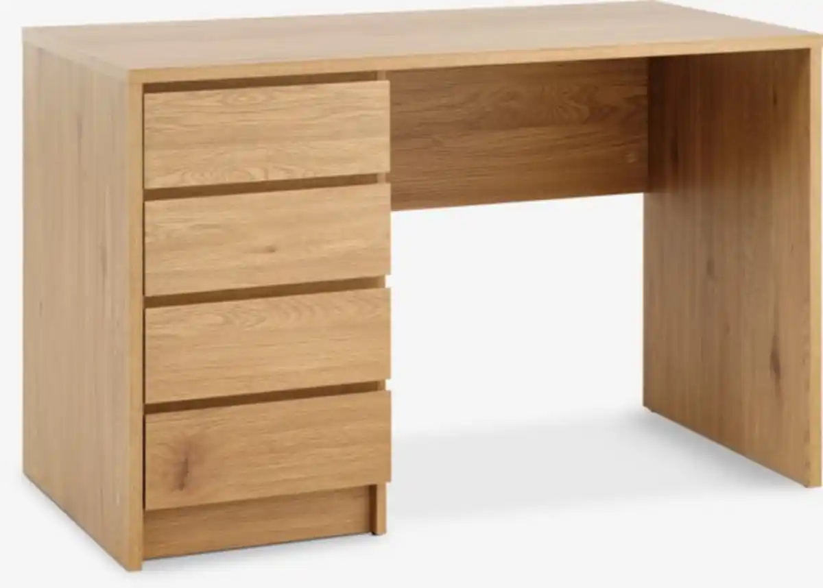 Bild 1 von Schreibtisch LIMFJORDEN 60x120 4 Schubladen eiche