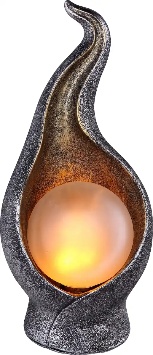 Bild 1 von Globo LED Solarleuchte silber gold