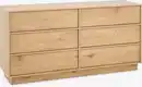 Bild 1 von 3+3 Schubladen Kommode TRANUM eichefarben