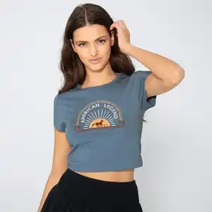 Damen-T-Shirt im Cropped-Design
