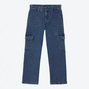 Kinder-Mädchen-Jeans mit weitem Bein