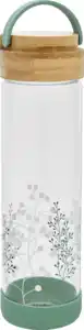 IDEENWELT Glastrinkflasche m. Bambusdeckel 500 ml