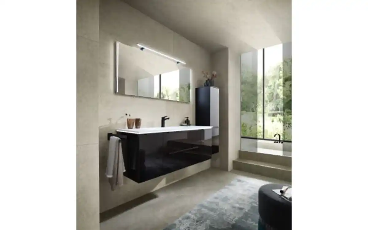 Bild 4 von Pelipal - Badkombination Leonardo 124, schwarz, inkl. LED-Beleuchtung