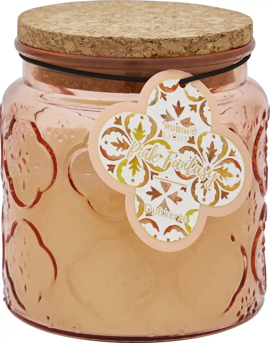 Bild 1 von RUBIN LICHT Paisleyglas mit Korkdeckel grau/orange