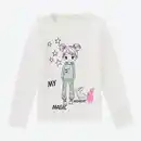 Bild 1 von Kinder-Mädchen-Shirt mit Glitzerdruck