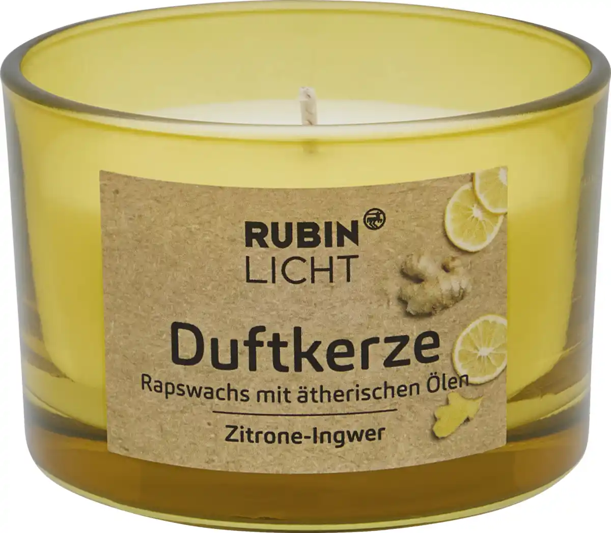 Bild 1 von RUBIN LICHT 1-Docht Duftglas Zitrone-Ingwer Rapswach