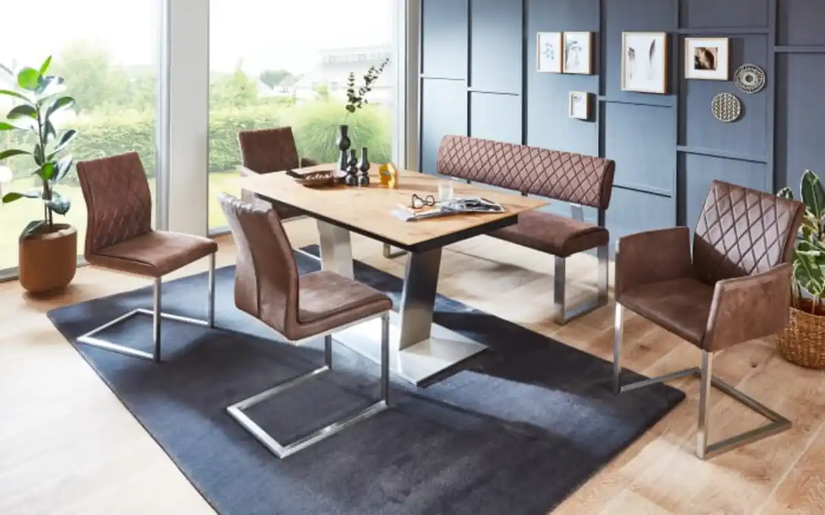 Bild 1 von Mondo - Essgruppe 3027 / 3031, Boston Eiche-Nachbildung, inkl. ausziehbarer Tischplatte