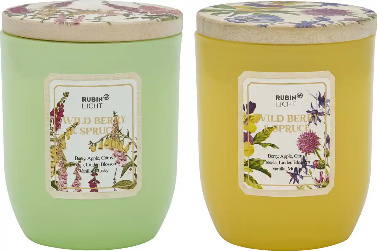 Bild 3 von RUBIN LICHT Duftkerze U-Form mit Holzdeckel Blumen g