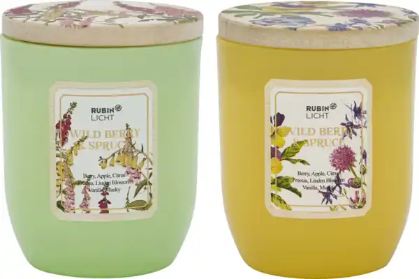 Bild 3 von RUBIN LICHT Duftkerze U-Form mit Holzdeckel Blumen g