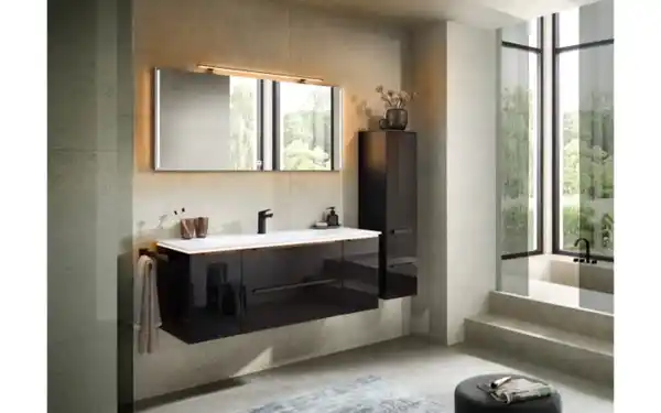 Bild 3 von Pelipal - Badkombination Leonardo 124, schwarz, inkl. LED-Beleuchtung