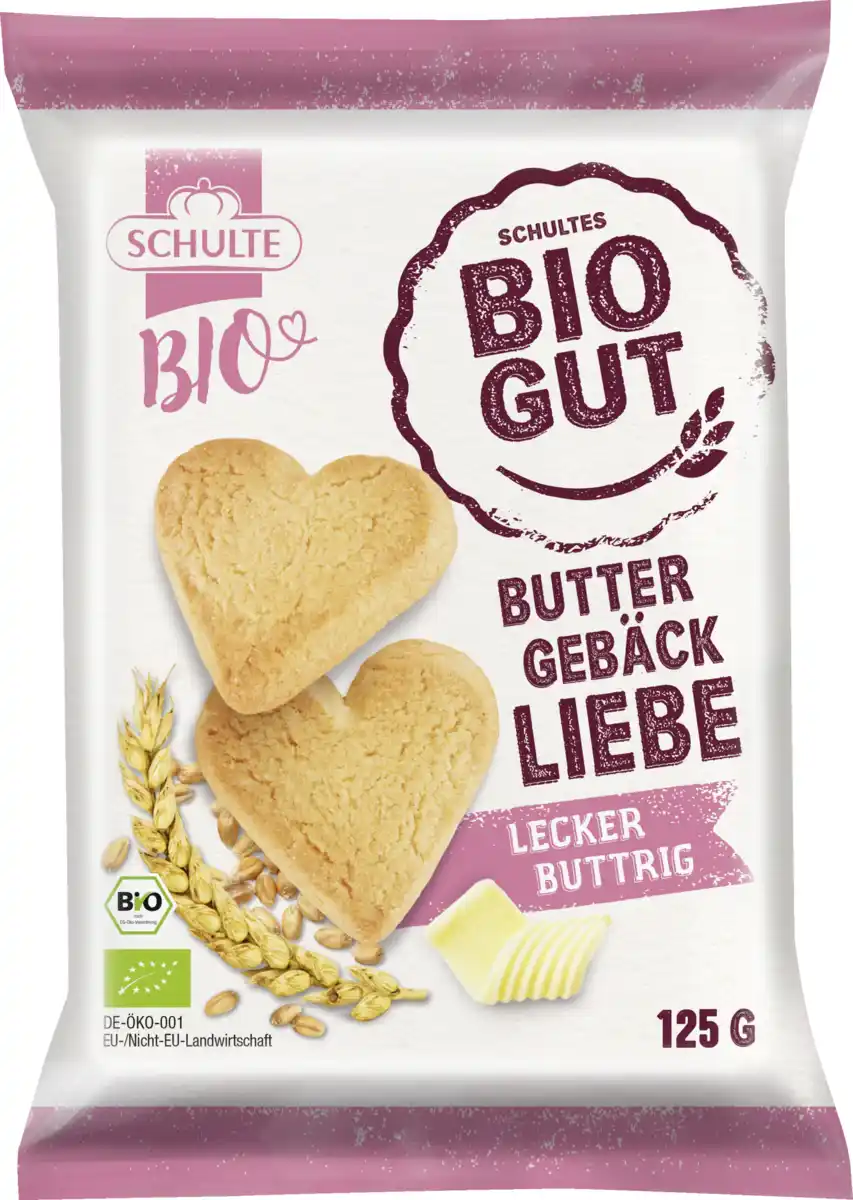Bild 1 von Schulte Bio Butter Herzen, 125 g