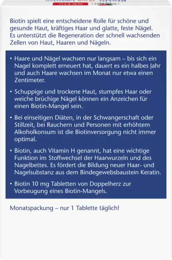 Bild 4 von Doppelherz Biotin Tabletten