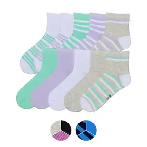 LILY & DAN Kinder Sneaker-Socken, 10er-Pack - Ankle