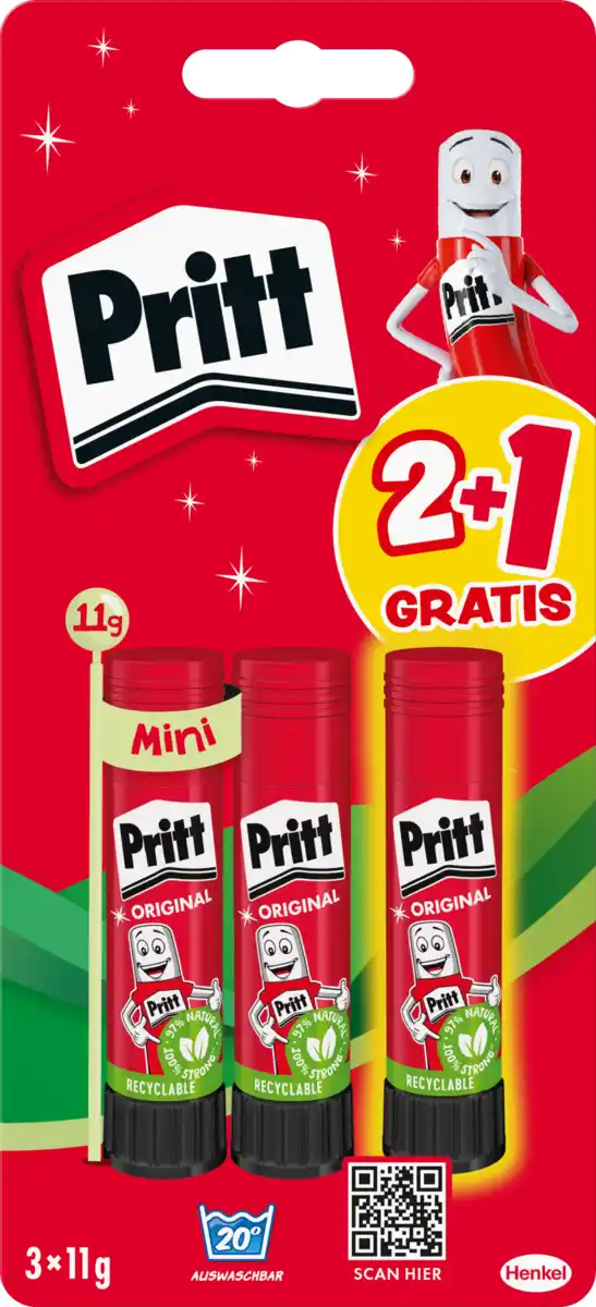 Bild 1 von Pritt Klebestifte Alles steht Kopf 2, 33 g 3x 11 g