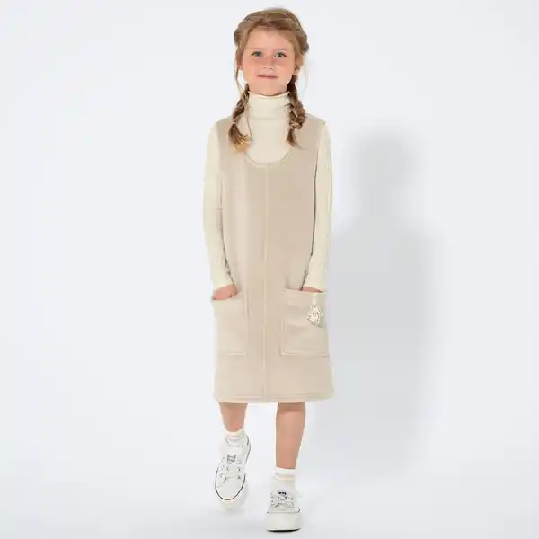 Bild 1 von Kinder-Mädchen-Kleid aus Ripp-Velour