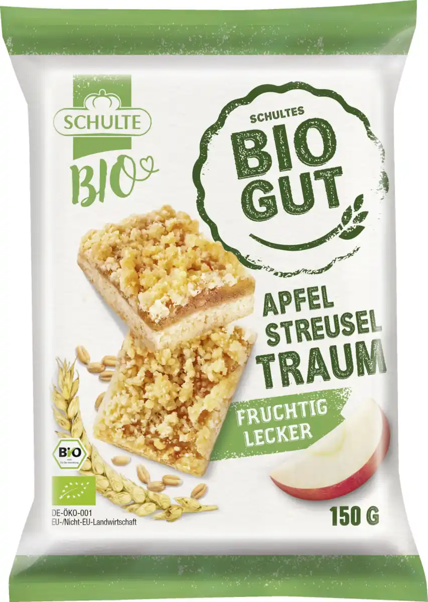 Bild 1 von Schulte Bio Apfel Streusel Schnitte, 150 g