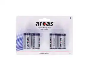 Arcas Zink-Kohle Baby-Batterien R14 4er