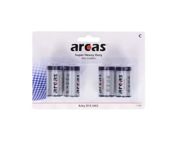 Bild 1 von Arcas Zink-Kohle Baby-Batterien R14 4er