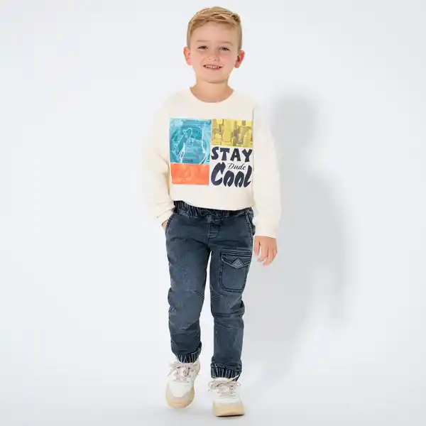 Bild 1 von Kinder-Jungen-Jeans mit elastischem Bund