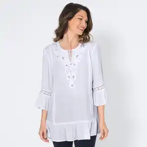 Damen-Bluse mit Trompetenärmeln