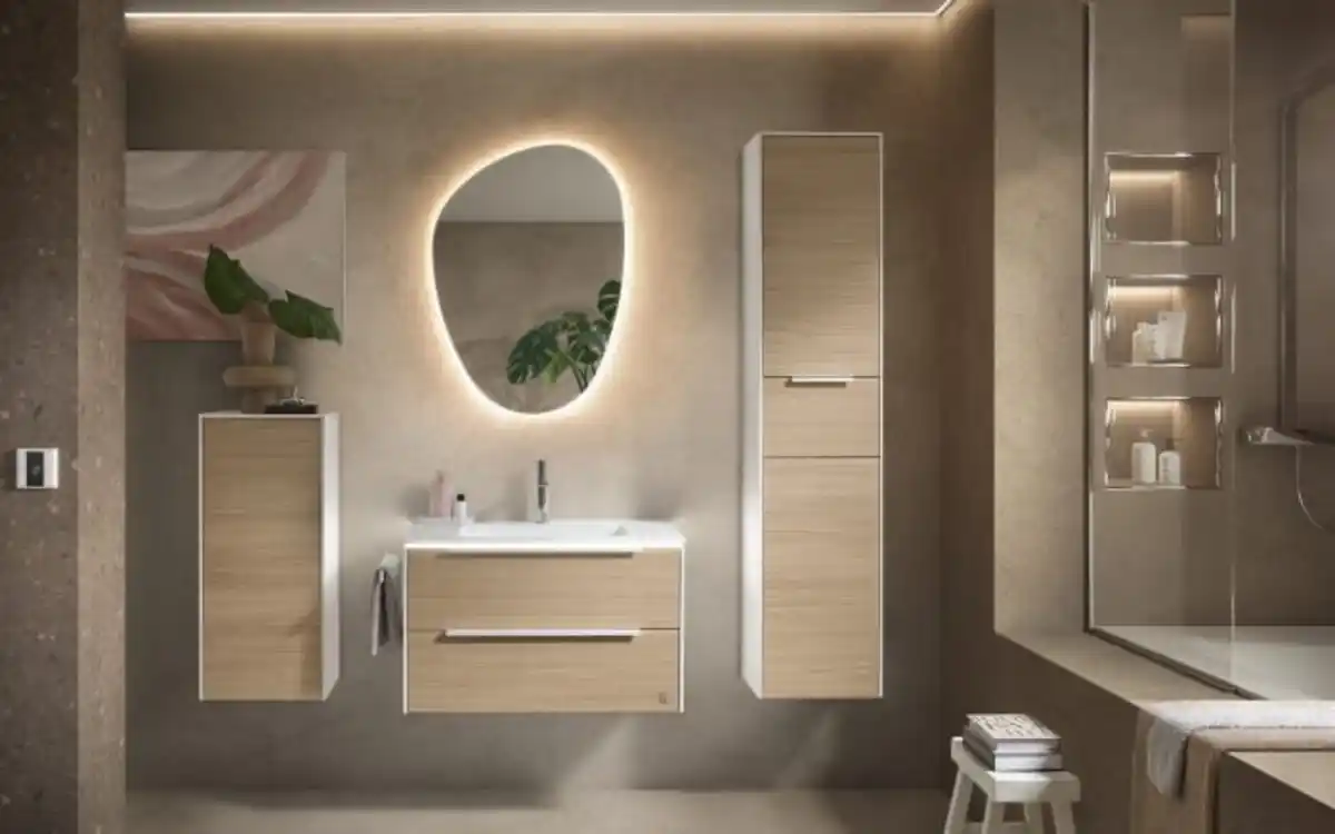 Bild 3 von Musterring - Badkombination Riana, Eiche/weiß, inkl. LED Beleuchtung