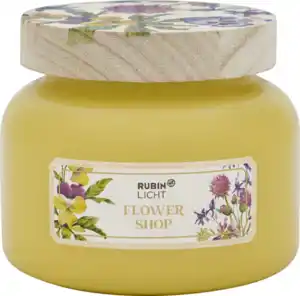 RUBIN LICHT DG mit blumenbedrucktem Holzdeckel rosa/