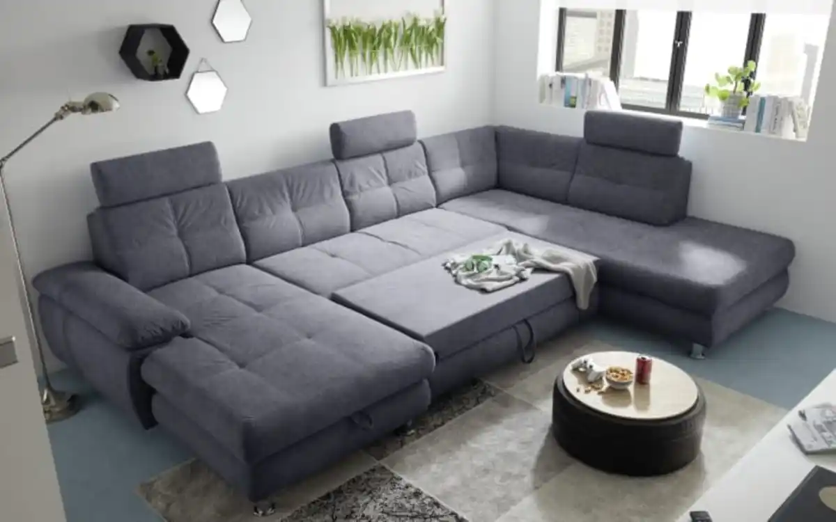 Bild 2 von ED Lifestyle - Wohnlandschaft Alba, anthrazit, inkl. Funktionen, Armlehne links