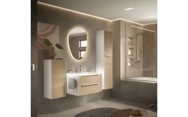 Bild 2 von Musterring - Badkombination Riana, Eiche/weiß, inkl. LED Beleuchtung
