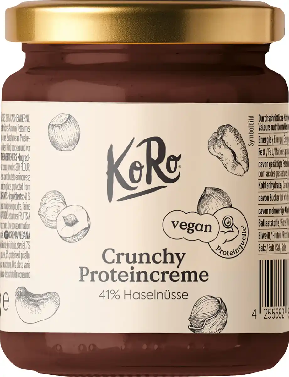 Bild 1 von KoRo Vegane crunchy Proteincreme, 200 g