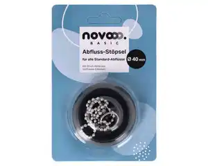 novooo Abfluss-Stöpsel Kugelkette 30cm