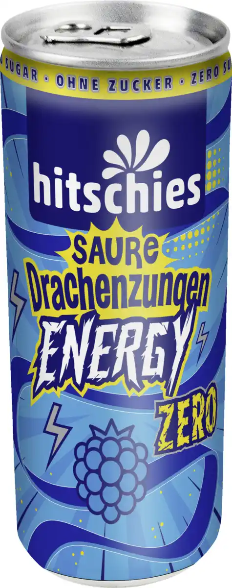 Bild 1 von hitschies Saure Drachenzungen Energy Zero EINWEG, 250 ml