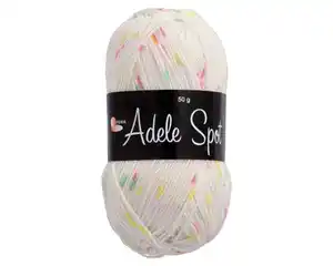 Garn Adele Spot gelb/rosé/mint 50g