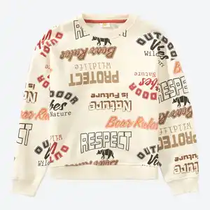 Kinder-Jungen-Sweatshirt mit Schriftzügen-Aufdruck