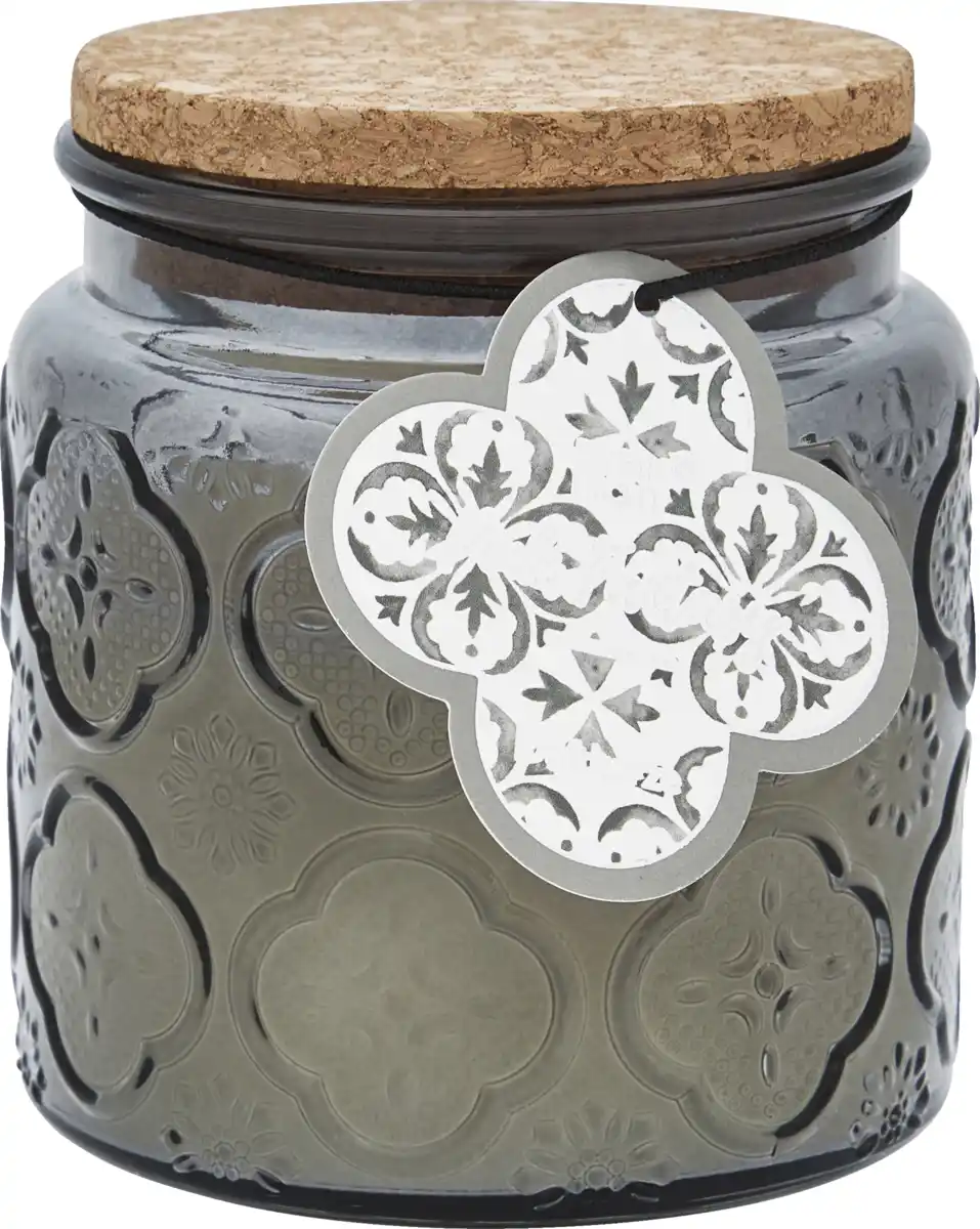 Bild 2 von RUBIN LICHT Paisleyglas mit Korkdeckel grau/orange