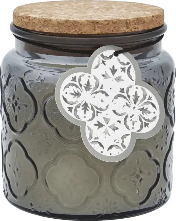 Bild 2 von RUBIN LICHT Paisleyglas mit Korkdeckel grau/orange