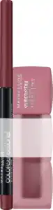 Maybelline New York Superstay Teddy Tint Lippenstift 55 Kneehigh + Gratis Sensational Shaping Lipliner 56 Almond Rose