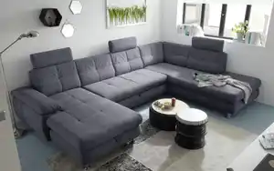 ED Lifestyle - Wohnlandschaft Alba, anthrazit, inkl. Funktionen, Armlehne links