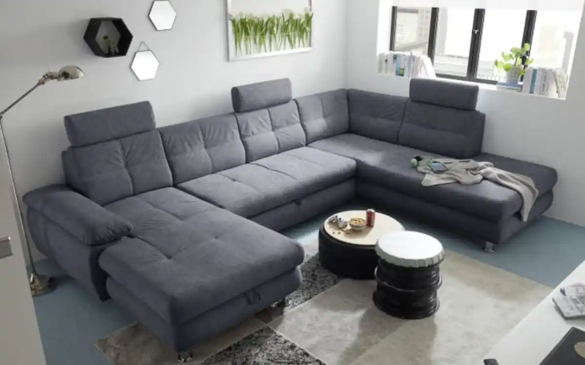 Bild 1 von ED Lifestyle - Wohnlandschaft Alba, anthrazit, inkl. Funktionen, Armlehne links