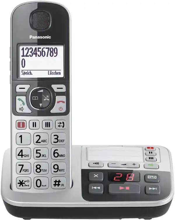 Bild 1 von KX-TGE520GS Schnurlostelefon mit Anrufbeantworter silber