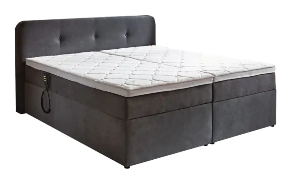 Bild 1 von Sun Garden - Motor-Polsterbett Gabriola, grau, 180 x 200 cm, inkl. Bettkasten