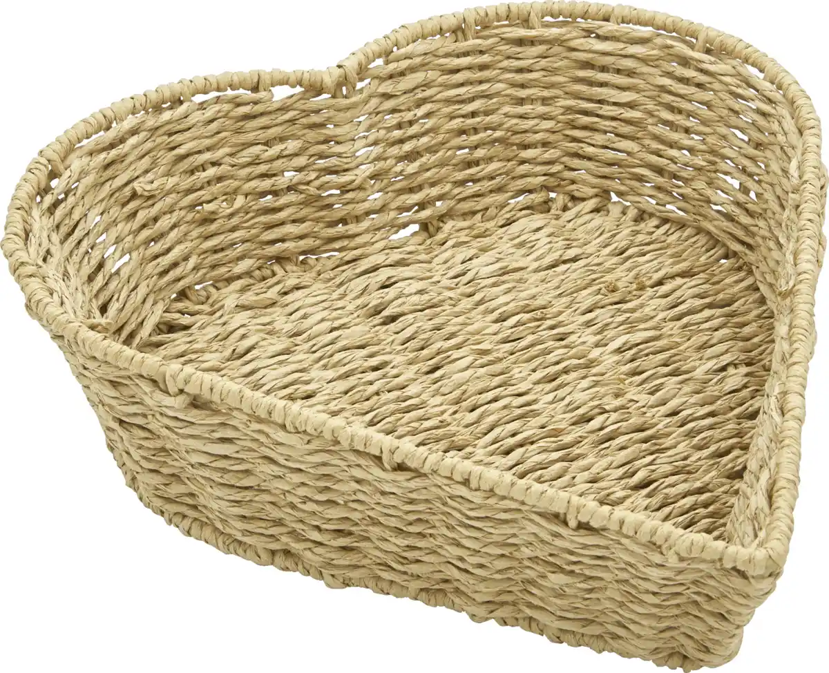 Bild 1 von DEKOWELT GEWOBENER KORB HERZ