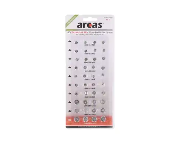 Bild 1 von Arcas Batterien Knopfzellen 40er