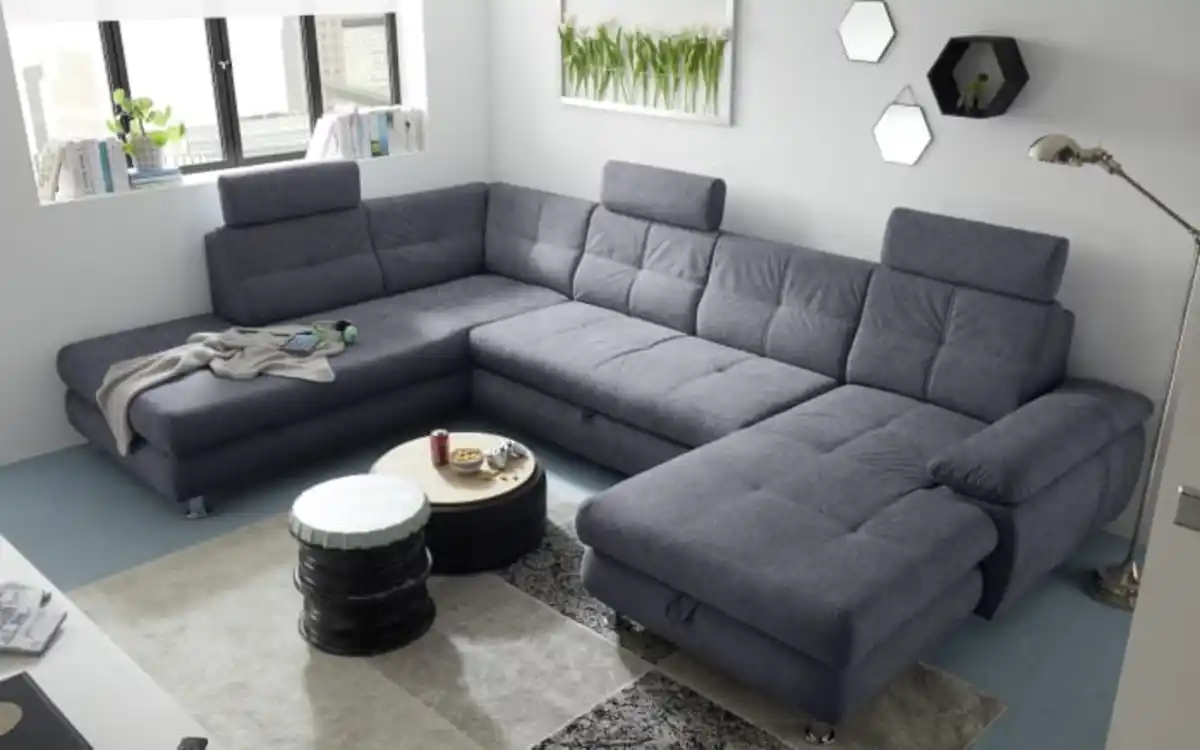 Bild 1 von Wohnlandschaft Alba, anthrazit, inkl. Funktionen, Armlehne rechts