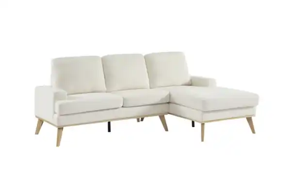 Bild 1 von Ecksofa Scando, weiß/Gummiholz